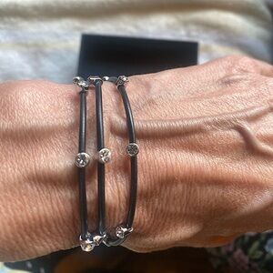 Elegant Black and Silver Bracelet